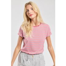 T-shirt rayé - coton et lin