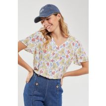 Blouse fleurie - cupro