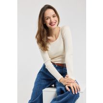 T-shirt manches longues - laine et soie