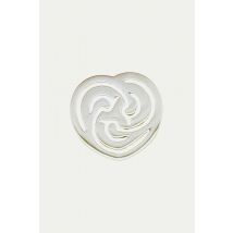 Pin's coeur argenté