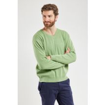 BERAC Pull col V Bérac - coton et acrylique Homme Maquis 2XL