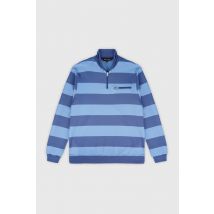 Sweat rayé col zippé
