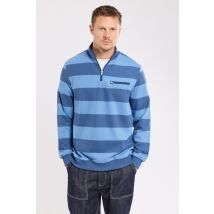 Sweat rayé col zippé