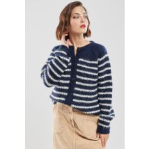 Cardigan rayé Carl - mohair
