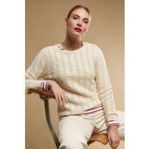 TERRE & MER Pull maille ajourée Garance Femme Nature XL