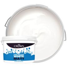 Crown Matt Emulsion Paint - Pure Brilliant White 10L