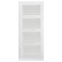 LPD Internal Contemporary 4 Lite Primed White Solid Core Door - 813 x 2032mm