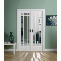 LPD Internal Manhattan Room Divider W4 Primed White Solid Core Door - 1246 x 2031mm