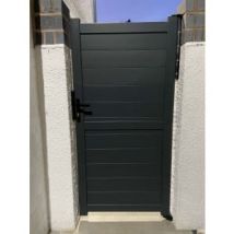 Readymade Black Aluminium Horizontal Pedestrian Gate - 1000 x 2200mm
