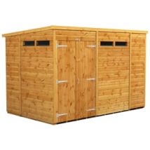Power Sheds 10 x 6ft Double Door Pent Shiplap Dip Treated Security Shed