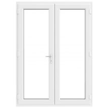 Crystal uPVC White Left Hand Clear Double Glazed French Door with 150mm Cill - 1490 x 2090mm