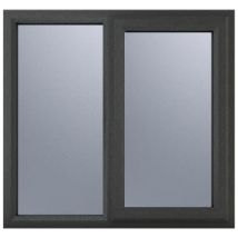 Crystal uPVC Grey / White Right Hung Obscure Triple Glazed Window - 905 x 965mm