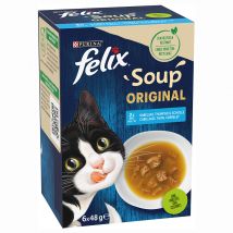 6x48g Soup Smaakvariaties uit het water Felix Kattenvoer