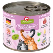 GranataPet DeliCatessen 24 x 200 g Alimento umido per gatti - Agnello & Tacchino
