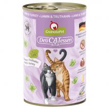 GranataPet DeliCatessen 6 x 400 g Alimento umido per gatti - Agnello & Tacchino