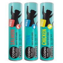 72g Cosma Snackies Minis poulet, thon, saumon - Friandises lyophilisées pour chat