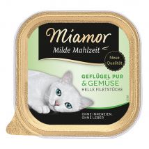 Miamor Milde Maaltijd 6 x 100 g Kattenvoer - Gevogelte puur & Groenten