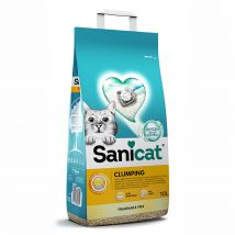 10L Litière agglomérante Sanicat sans parfum - pour chat