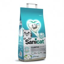 10L Litière agglomérante Sanicat fraîcheur coton - pour chat