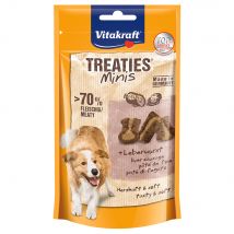 Vitakraft Treaties Bits snacks con paté de hígado para perros  - 2 x 48 g - Pack Ahorro