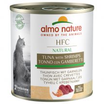Almo Nature HFC Natural 6 x 280 g Alimento umido per gatti  - Tonno e Gamberetti