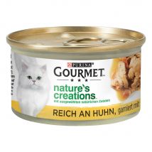 Gourmet Nature's Creations 24 x 85 g Alimento umido per gatti - Pollo con Spinaci & Pomodori