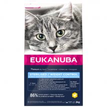 3x2kg Sterilised/Weight Control Adult Eukanuba Kattenvoer