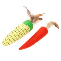 TIAKI Kattenspeelgoedset veggies met kattenmunt - Set van 2