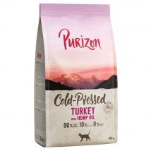 Purizon Coldpressed dinde, huile de chanvre pour chat - 400 g