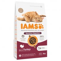 3kg Sensitive Digestion Adult & Senior Kalkoen IAMS for Vitality Kattenvoer