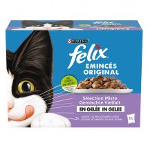 12x 85g Felix Zakjes in Gelei Gemengd Selectie Nat Kattenvoer