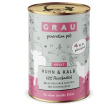 6x400g Kip/Kalf Smulpannetje Grau Kattenvoer Graanvrij