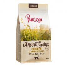 Purizon Adult Sterilised poulet, poisson - céréales anciennes pour chat - 400 g