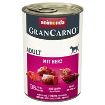 animonda GranCarno Original 12 x 400 g Umido per cane - Adult: Cuori