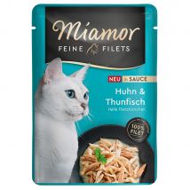 24x100g Miamor Fijne Filets in Saus Kip & Tonijn natvoer voor katten