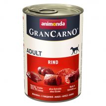 animonda GranCarno Original 12 x 400 g Alimento umido per cani - Adult: Manzo puro