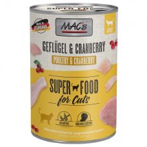 MAC's 6 x 400 g en latas para gatos - Ave y arándanos rojos