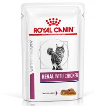 12x85g poulet Renal Royal Canin Veterinary Diet - Nourriture pour Chat