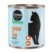 12x280 g blanc de poulet, thon Cosma Nature Nourriture pour chat