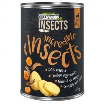 Greenwoods Insects Insecten met Aardappel en Wortel Hondenvoer 6 x 375 g