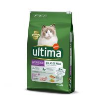 6,5 kg + 1 kg gratis! 7,5 kg Ultima Cat  - Sterilized Hairball