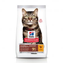 Hill's Mature Adult Hairball & Indoor con pollo pienso para gatos - Pack % - 2 x 1,5 kg