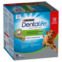 36 bâtonnets (12x106g) PURINA Dentalife à mâcher, pour chien de grande taille (25-40kg)