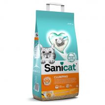 8L Litière agglomérante Sanicat vanille, mandarine - pour chat