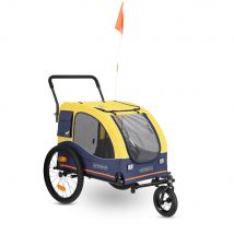 Remorque à vélo HAFENBANDE Cabby L avec 2 attelages - L 155 x l 74 x H 103 cm / jusqu'à 45 kg
