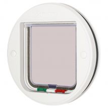 Cat Mate 210 Chatière blanche Chatière pour fenêtre et porte vitrée - Chatière pour Chat