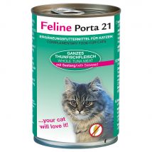 Feline Porta 21 6 x 400 g en latas para gatos - Atún con algas marinas (sin cereales)
