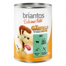 Briantos Delicious Paté “The Garfield Movie” Special Edition Umido cane  - 400 g Agnello e Carote