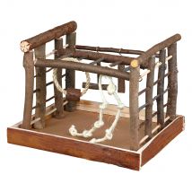 Aire de jeu en bois Trixie Natural Living pour perruche L 35 x l 29 x H 25 cm