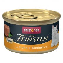 Animonda Vom Feinsten Adulto comida húmeda para gatos 12 x 85 g - Pollo + Conejo